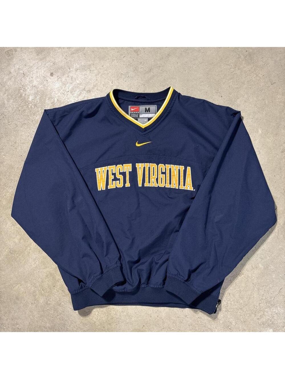 Vintage Y2K Nike Center Swoosh West Virginia Pullover Men's M Navy